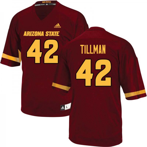 Mens Arizona State #42 Pat Tillman Maroon High School Jerseys